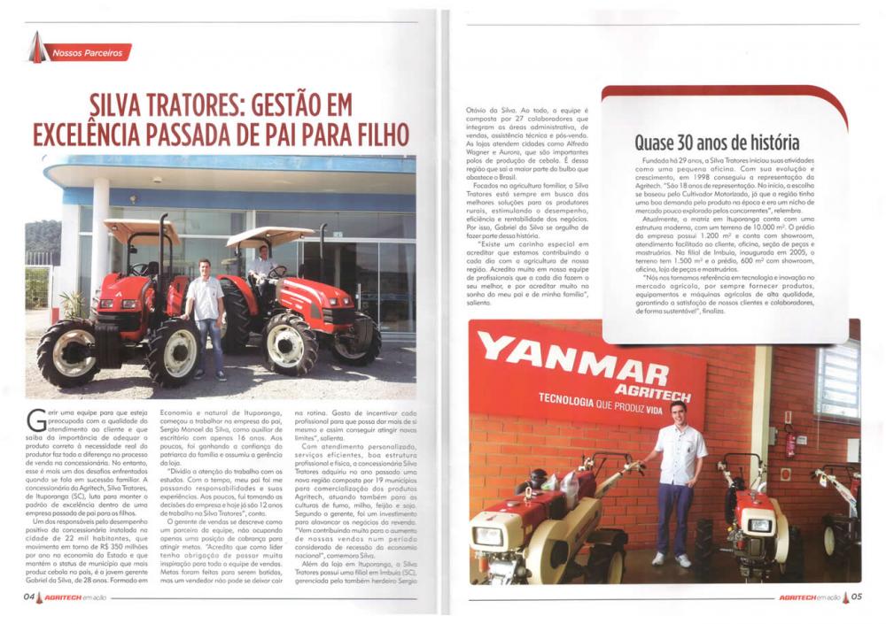Silva Tratores é destaque na revista Agritech em ação